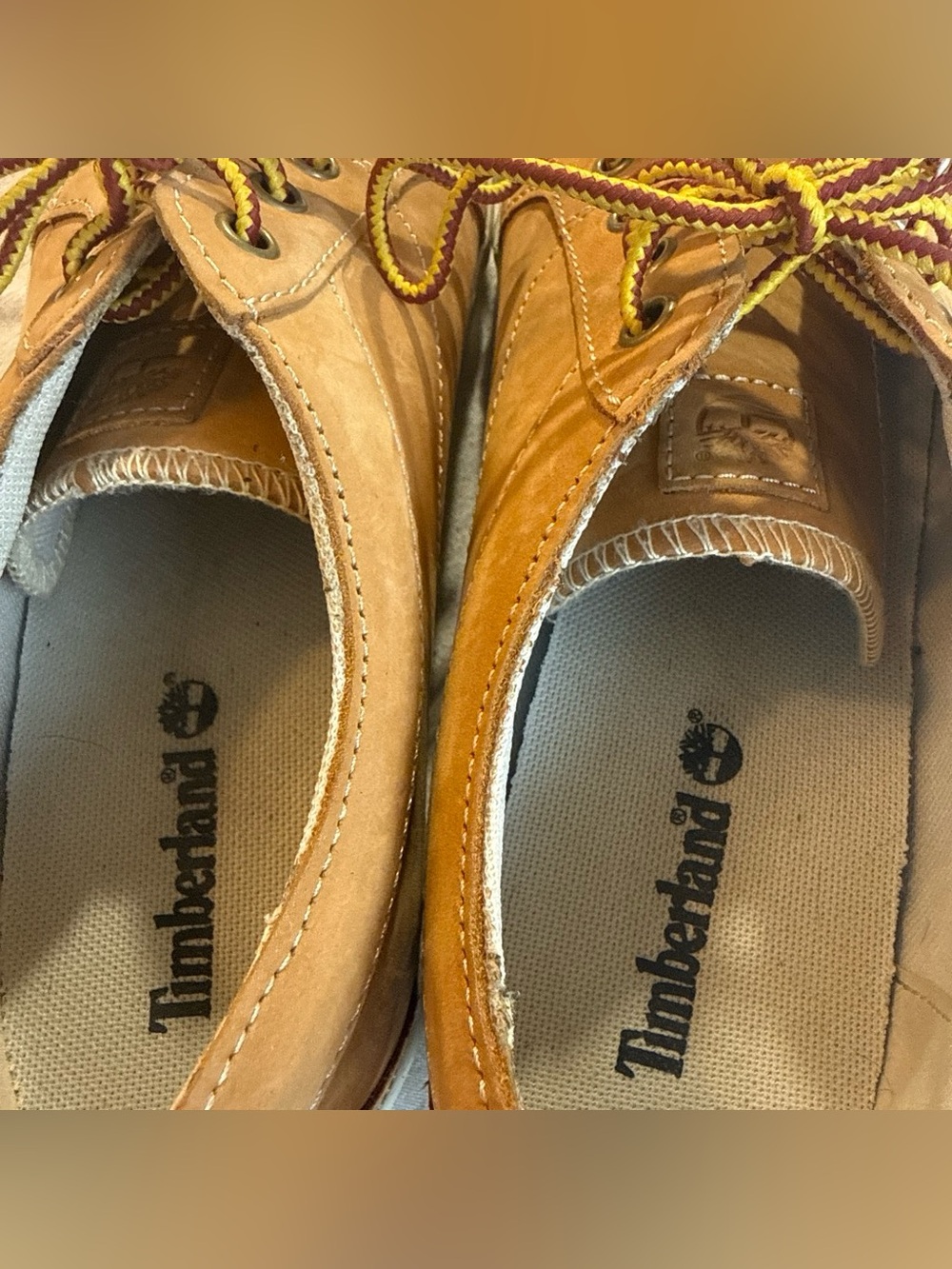 Timberland Tan Leather Low-Top Sneakers with White Sole - Picture 5 of 7